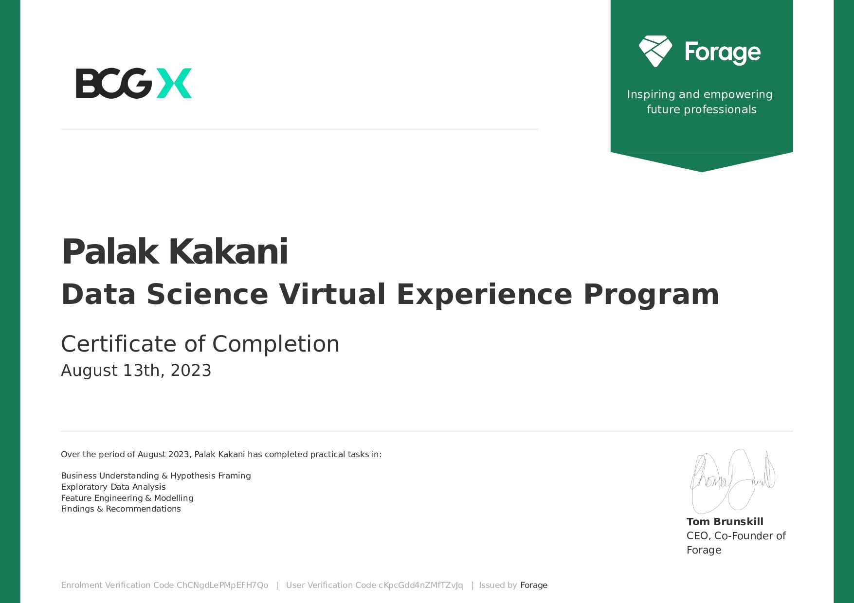 Certification 1